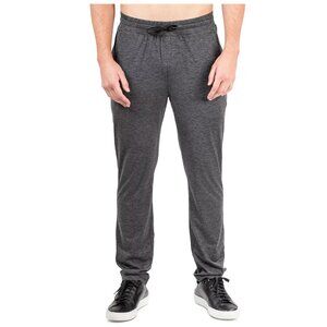 Natori Men's Enso Lounge Drawstring Pants, Charcoal Dark Gray, XL